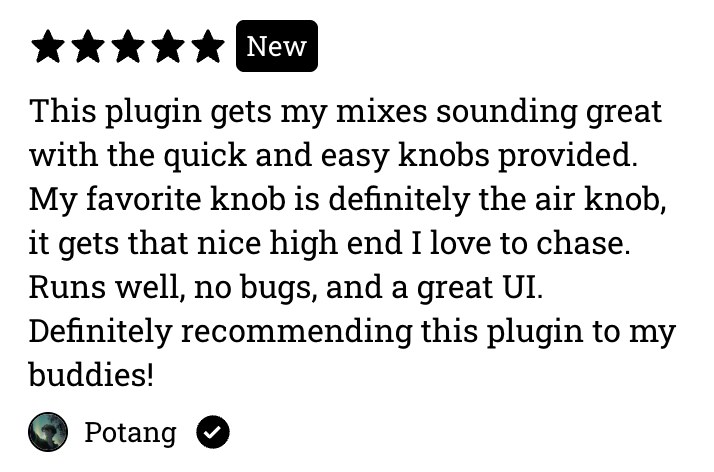 Verified Gumroad review from Potang